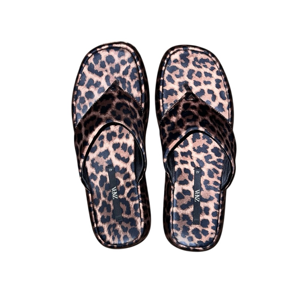 Zara Leopard Print Sandals Size 11 - Picture 5 of 16